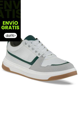 Tenis Urbanos Yorik Blanco-Verde Croydon Para Hombre Croydon