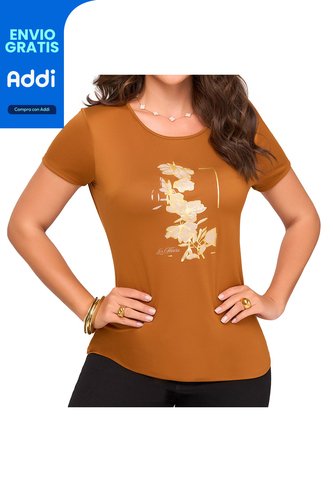 Camiseta Azucena Terracota Croydon Para Mujer Croydon