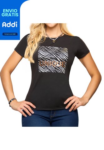 Camiseta Claudia Negro Para Mujer Croydon Croydon