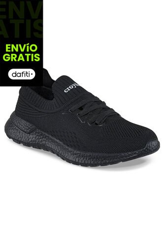 Tenis Para Caminar Azaley Negro-Negro Croydon Para Mujer Croydon