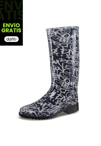 Botas Lluvia Rim Negro Croydon Para Mujer Croydon