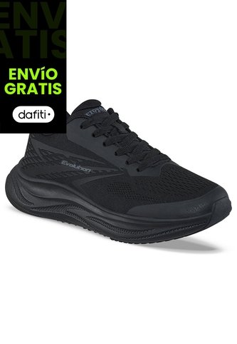 Tenis Running Linor Negro-Negro Croydon Para Mujer Croydon