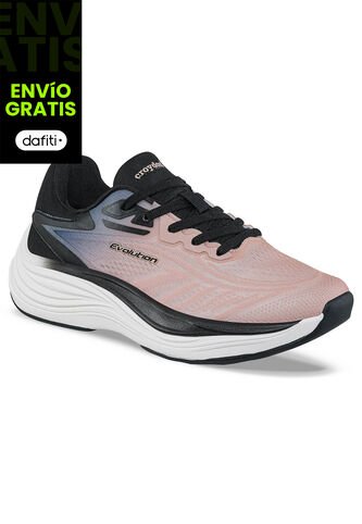 Tenis Running Marbu Rosa-Negro Croydon Para Mujer Croydon