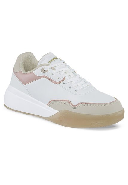 Tenis Keilen Blanco-Café Para Mujer Croydon