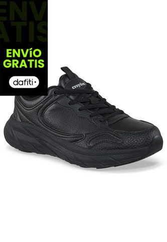 Tenis Colegio Lineax C Negro Croydon Para Niño Y Niña Croydon