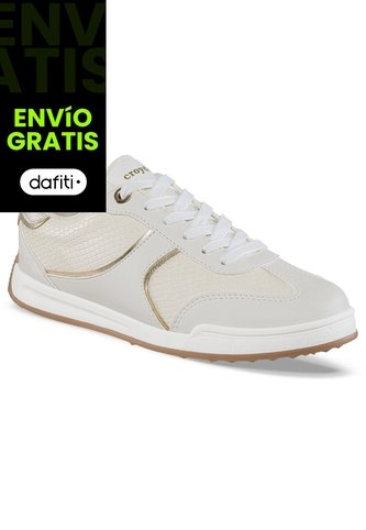 Tenis Urbanos Eglet Beige-Oro Croydon Para Mujer Croydon