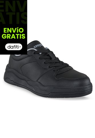 Tenis Colegio Equik C Negro Croydon Para Niño Y Niña Croydon