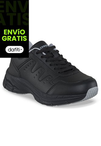 Tenis Colegio Rezol C Negro Croydon Para Niño Y Niña Croydon