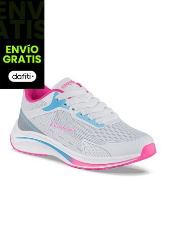 Tenis Running Tixmar Blanco-Fucsia Para Niña Croydon Croydon