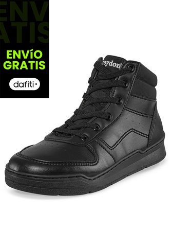 Tenis Colegio Roblo Bota Jr-2 Negro Croydon Para Niño Y Niña Croydon