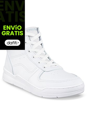 Tenis Colegio Roblo Bota Jr-2 Blanco Croydon Para Niño Y Niña Croydon