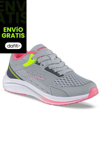 Tenis Running Tixmar Gris-Rosa Para Niña Croydon Croydon