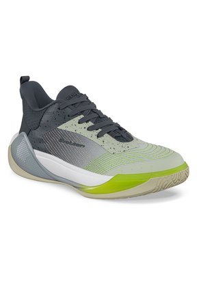 Tenis Basketball Qibar Gris-Verde Croydon Para Hombre
