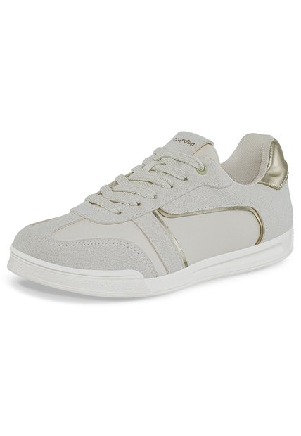 Tenis Urbanos Alegra Beige-Oro Croydon Para Mujer