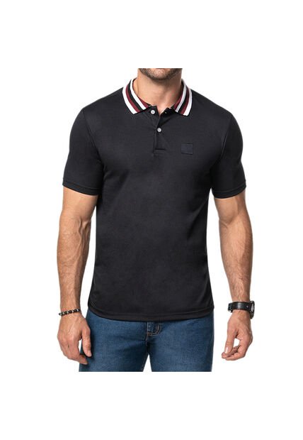 Polo Felipe Negro Para Hombre Croydon