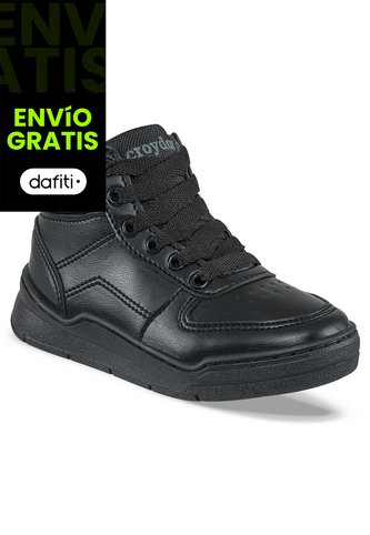 Tenis Colegio Roblo Bota Negro Para Niño Y Niña Croydon Croydon