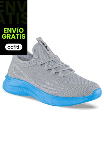 Tenis Running Pemax Gris-Azul Para Hombre Croydon Croydon