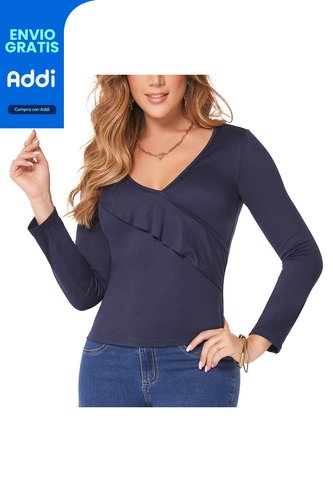 Blusa Mila Azul Osc Para Mujer Croydon Croydon