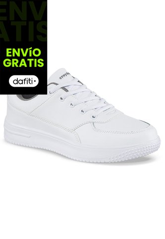 Tenis Colegio Shopir Pro C Blanco-Gris Para Niño Y Niña Croydon Croydon