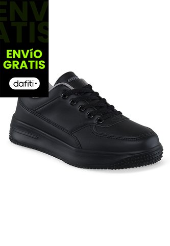 Tenis Colegio Shopir C Negro-Gris Para Niño Y Niña Croydon Croydon