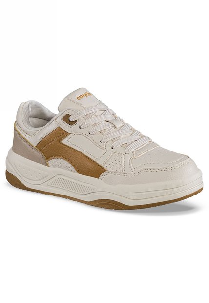 Tenis Urbanos Derme Beige-Café Croydon Para Mujer