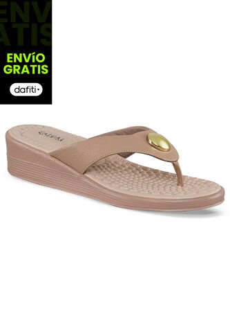 Sandalias Tacón Eluney Café Claro Para Mujer Croydon Croydon