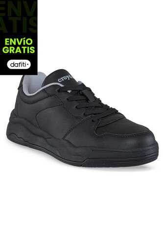 Tenis Colegio Equik C Negro Croydon Para Niño Y Niña Croydon