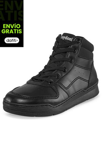 Tenis Colegio Roblo Bota Jr-2 Negro Croydon Para Niño Y Niña Croydon