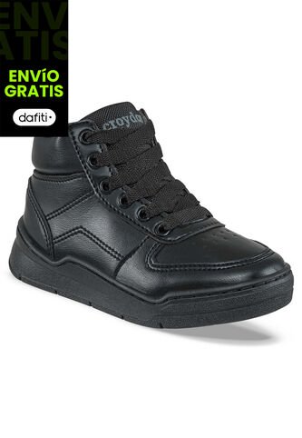 Tenis Colegio Roblo Bota Negro Para Niño Y Niña Croydon Croydon