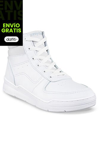 Tenis Colegio Roblo Bota Jr-2 Blanco Croydon Para Niño Y Niña Croydon