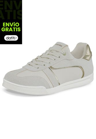 Tenis Urbanos Alegra Beige-Oro Croydon Para Mujer Croydon