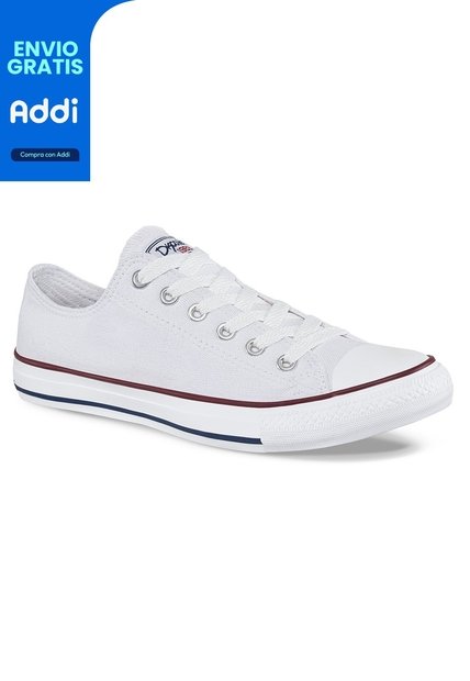 Tenis Discovery Bajo Blanco-Rojo Para Hombre Y Mujer Croydon