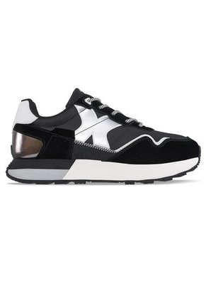 Tenis Urbanos Terniza Negro-Plata Croydon Para Mujer