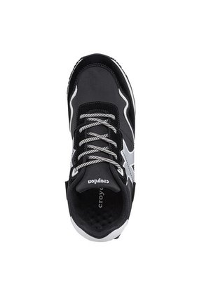 Tenis Urbanos Terniza Negro-Plata Croydon Para Mujer