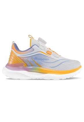 Tenis Running Quarlo Gris-Naranja Para Niña Croydon