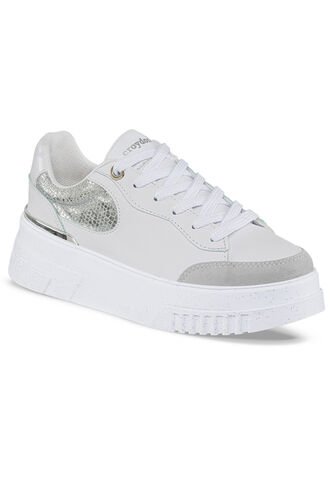 Tenis Urbanos Hailey Blanco-Plata Para Mujer Croydon Croydon