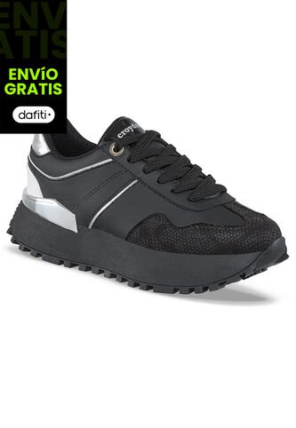 Tenis Urbanos Letizia Negro-Negro Para Mujer Croydon Croydon