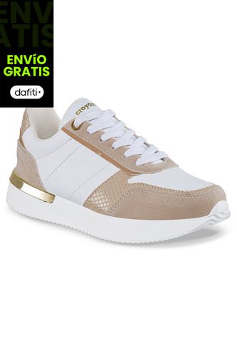 Tenis Urbanos Nuray Blanco-Rosa Croydon Para Mujer Croydon