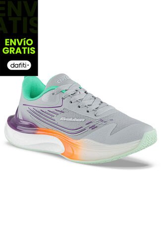 Tenis Running Mupu Gris-Naranja Croydon Para Mujer Croydon