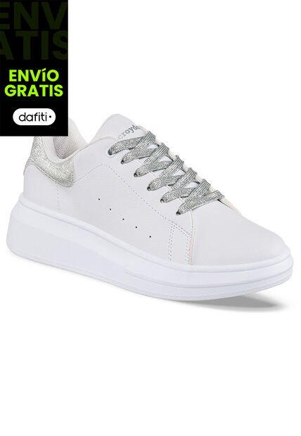 Tenis Urbanos Zayuri Blanco-Plata Para Mujer Croydon
