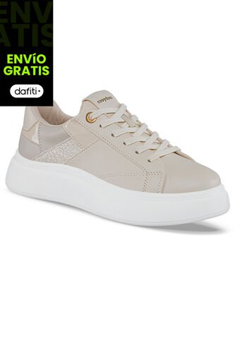 Tenis Urbanos Candac Beige Para Mujer Croydon Croydon