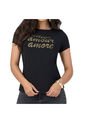 Camiseta Amores Negro Croydon Para Mujer de Croydon