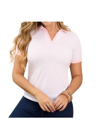 Blusa Polo Luisa Blanco Croydon Para Mujer Croydon