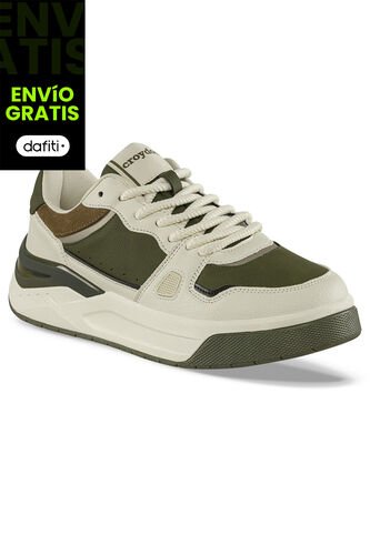 Tenis Urbanos Bavar Beige-Verde Croydon Para Hombre Croydon