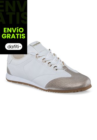 Tenis Urbanos Nayely Blanco-Oro Croydon Para Mujer Croydon