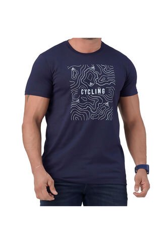 Camiseta Camilo Estampada Azul Osc Croydon Para Hombre Croydon