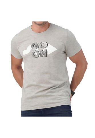 Camiseta Jeronimo Estampada Gris Croydon Para Hombre Croydon
