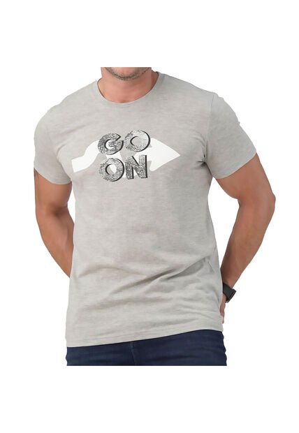 Camiseta Jeronimo Estampada Gris Croydon Para Hombre