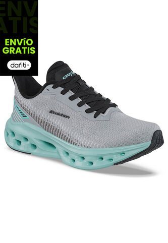 Tenis Running Wetzy Gris-Agua Para Mujer Croydon Croydon
