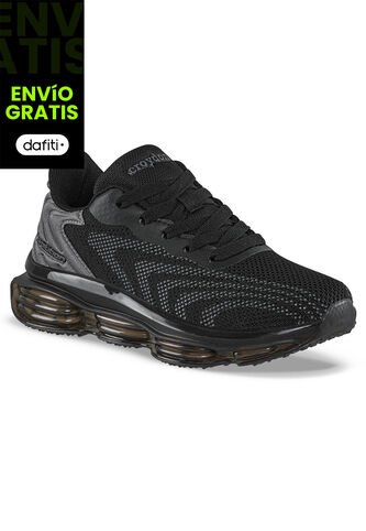 Tenis Running Ladano Negro-Gris Croydon Para Niño Croydon